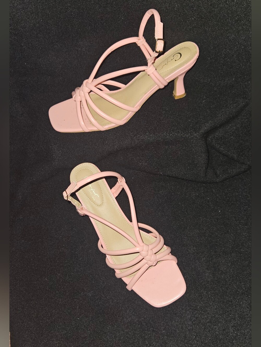 Comfort Est. 1946 Knot-Strappy Pink Mid-Heel Sandals - Size 11